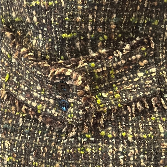 J Jill Brown and Green Blazer Structured Wool Blend - Picture 7 of 11